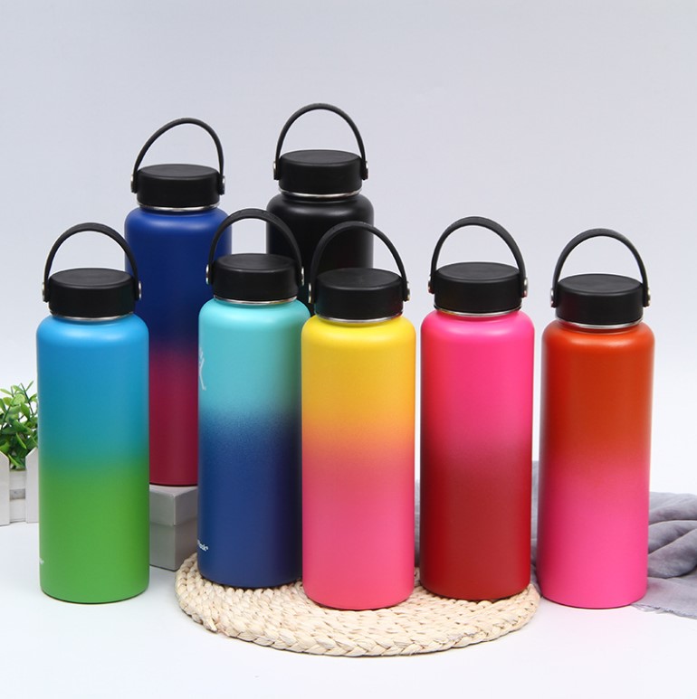 Gradient Stainless Steel Water Bottle Space Cup