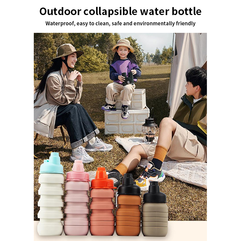 17oz Outdoor supplies square folding retractable kettle