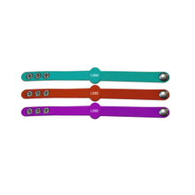 Snap Custom Logo Silicone Wrsitband Bracelet