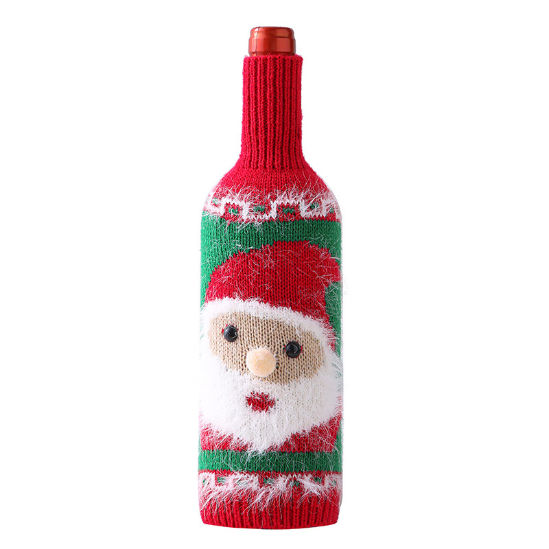 Christmas Wine Bottle Knitted Cover