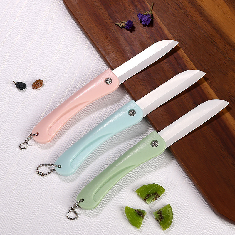 Elegant Color Ceramic Fruit Folding Knife