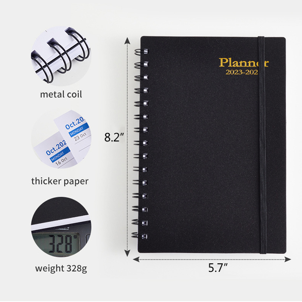 Weekly Planner/Calendar Notebook 18 Month Planner JUL. 2023 - DEC. 2024, 5.7" x 8.2"