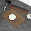 Faux Leather Placemats PU Waterproof Table Mats Heat Resistant Non-Slip Washable for Kitchen Dining Table