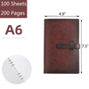 A5/A6 Loose-leaf Retro Notebook Travel Binder Office PU Leather Notepad Planner Notepad Journal Book