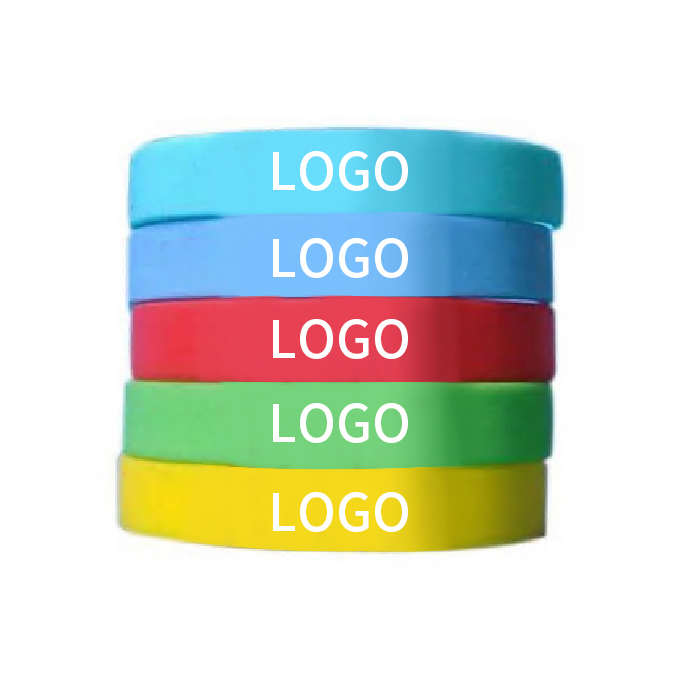  Custom Embossed Printed Silicone Wristbands-H