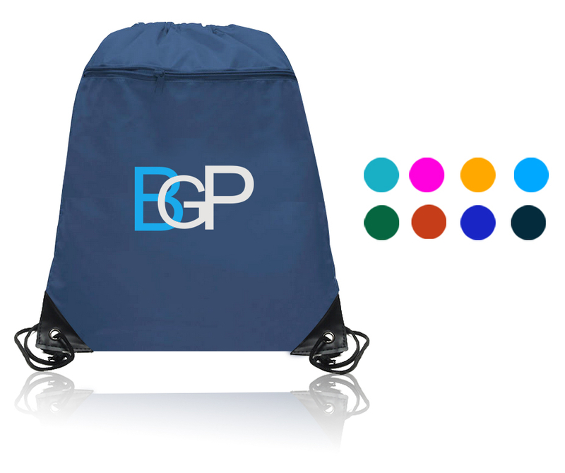 Drawstring Backpack Bag With Zipper Pocket
