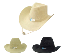 Popular Custom Logo Western Straw Cowboy Hat