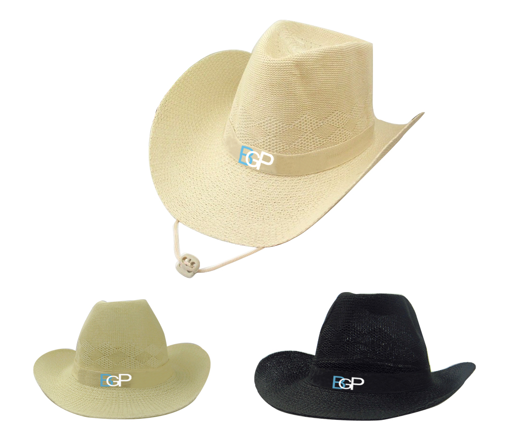 Popular Custom Logo Western Straw Cowboy Hat