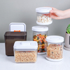 Large Rectangular Cookie Airtight Food Storage Jar Press High Borosilicate Glass Sealed Jar