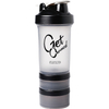 Protein Shaker Bottle Portable Supplement Mixer Cup with Pill Box, Powder Storage for Protein Mixes and Supplement Shakes