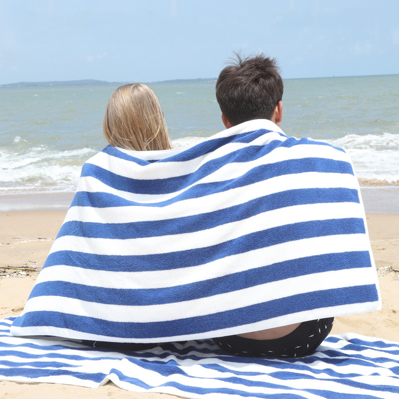 Heavyweight Plush Velour Cotton Beach Towel