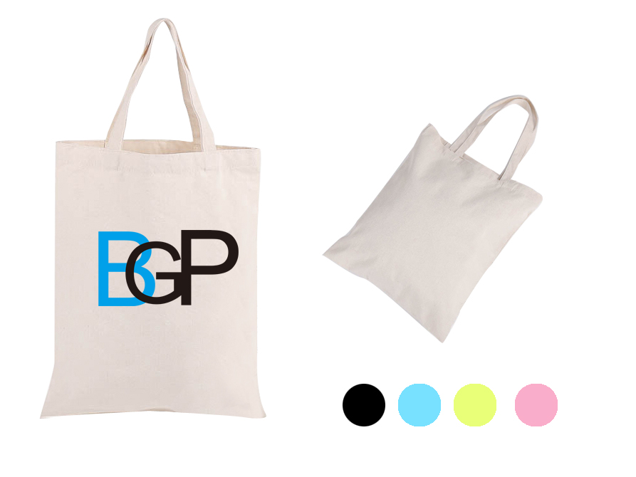 Custom Logo Cotton Canvas Tote Shopping Grocery Bag