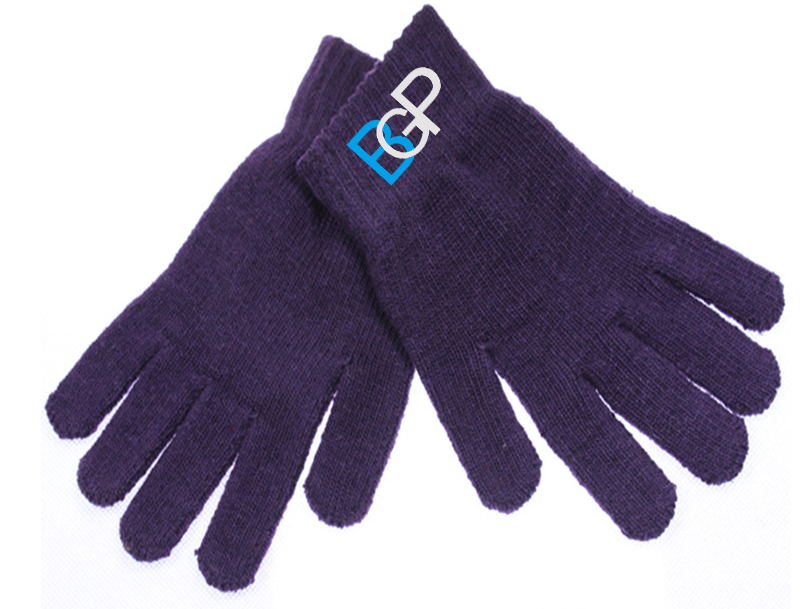 Unisex Winter Custom Logo Knitted Warm Gloves