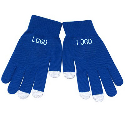 Acrylic Touch Screen Knitted Winter Gloves 