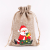 Christmas Drawstring Linen Candy Bundle Pocket