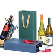 Heavy Wine Paper Bag with Two Bottle