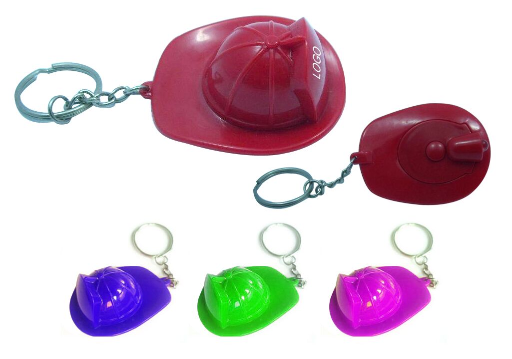 Custom Logoed Fireman Hat LED Keychain