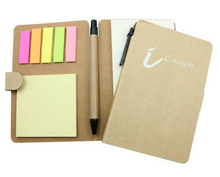 Personalized Recycled Note Book with Sticky Flags & Pen