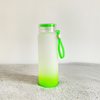 Frosted Glass Water Bottle Wide Mouth Colorful Water Bottle