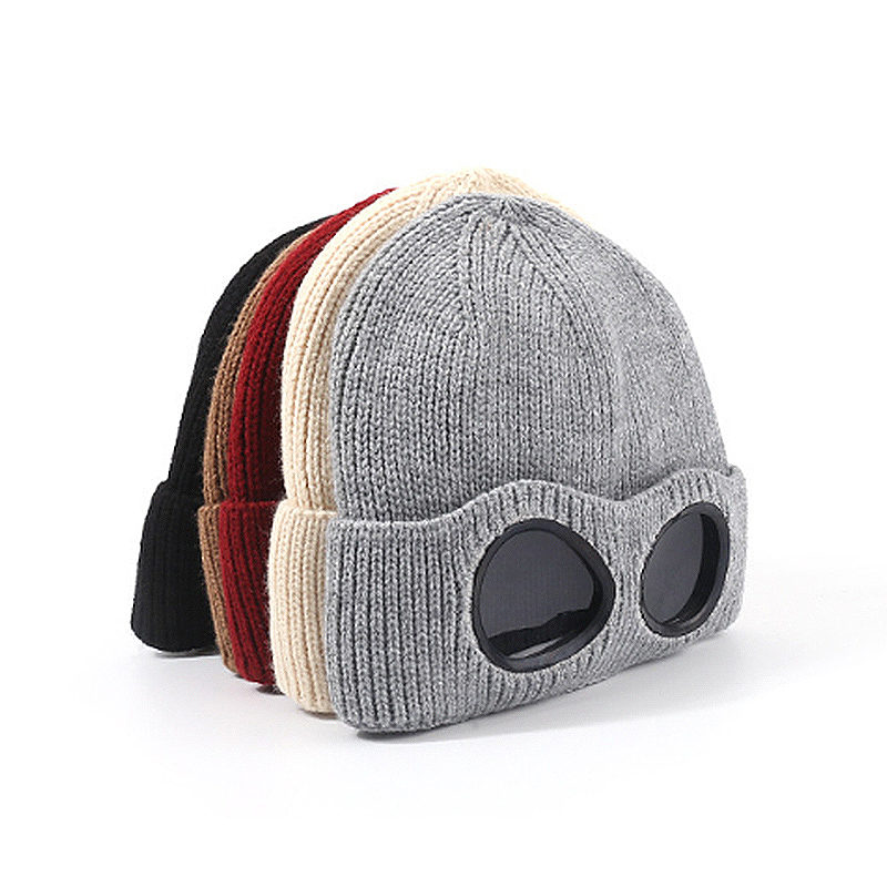 Sunglasses Knitted Winterproof Warm Wool Hat