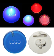 Imprinted LED Button Pin Badge