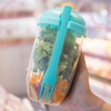 Salad Water Bottle with Fork Salad Lunch Containers With Lid And Fork