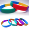 Custom Debossed Segmented Mix Color Silicone Wrist Bands