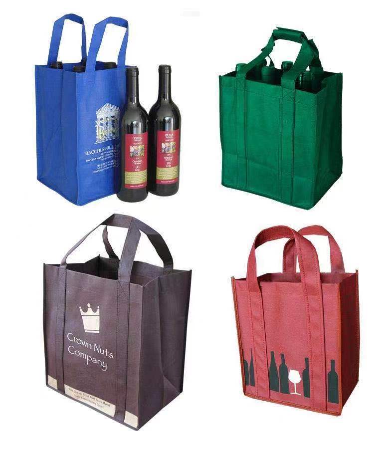 Non Woven Six Bottle Wine Tote Bag