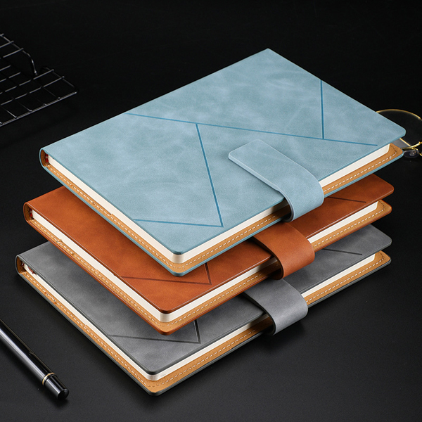 A5 Notebooks with Magnetic Buckle PU Leather Classic Lined Writing Notebook Business Office School Notebook