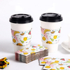 Disposable Dimpled White Coffee Sleeve for 12-24 oz. Cups