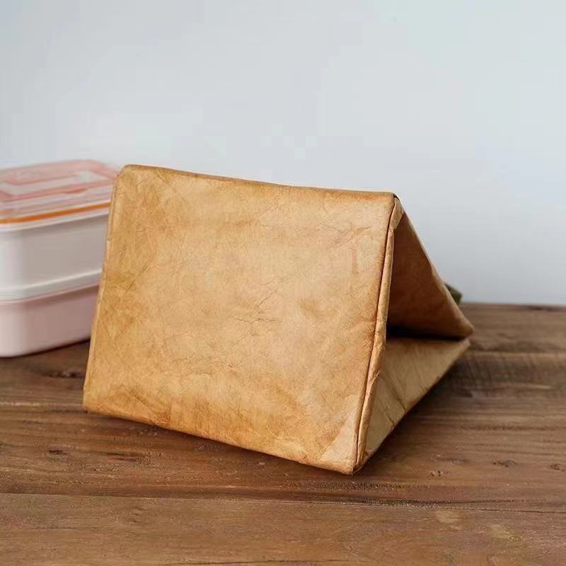Reusable & Insulated Paper Kraft Art Lunch Bag Keep Hot or Cold