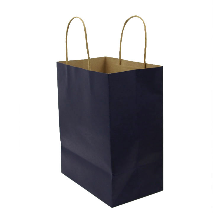 Recycled Navy Kraft Shopping Bag