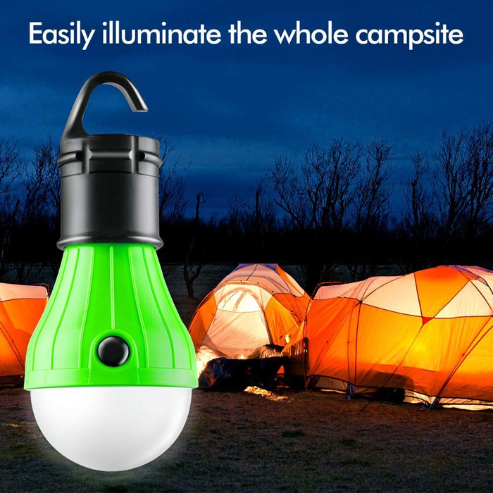 Tent Lamp Portable LED Tent Light Clip Hook Hurricane Emergency Lights Camping Light Bulb Tent Lantern Bulb
