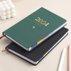 2024 A5 English Plan Leather Bound Notebook Schedule Book