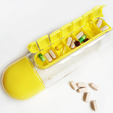Portable Plastic Pill Box And Water Cup 2-in-1