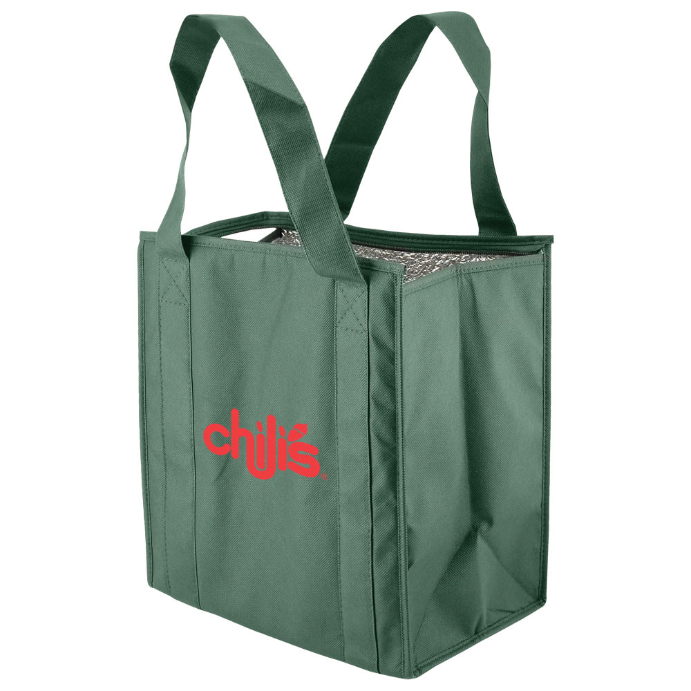 13 " x 15 " x 10 " Insulated Thermo Grocery Cooler Bag With Zipper