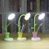 Brightness Adjustable Desk Lamp for Kids Sunflower LED Charging Table Lamp Small Desk Folding for Reading, Study, and Office
