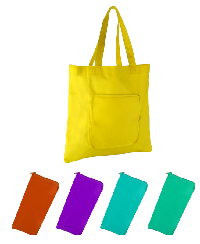 Eco Friendly Zipper Foldable Tote Bag
