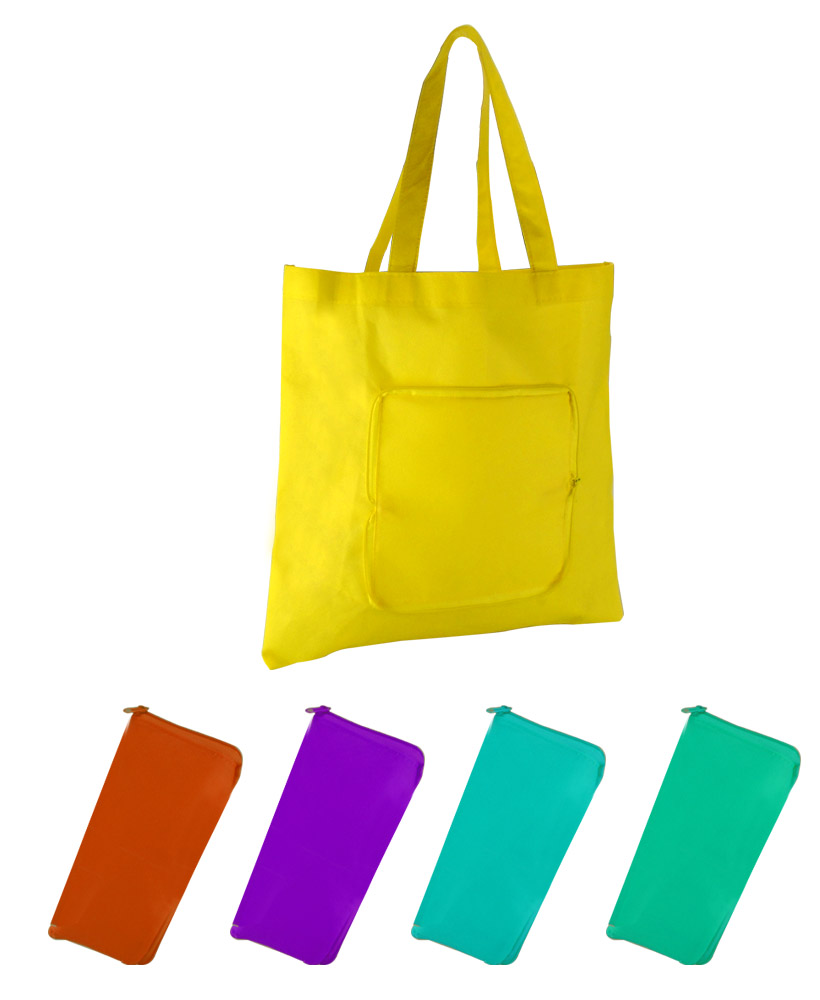 Eco Friendly Zipper Foldable Tote Bag