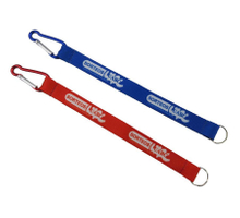 Promotional Carabiner Keychain with Woven Lanyard