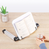 Book Reading Stand Hands-Free Adjustable Height Book Holder Collapsible Tablet Aluminum Stand
