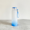 Frosted Glass Water Bottle Wide Mouth Colorful Water Bottle