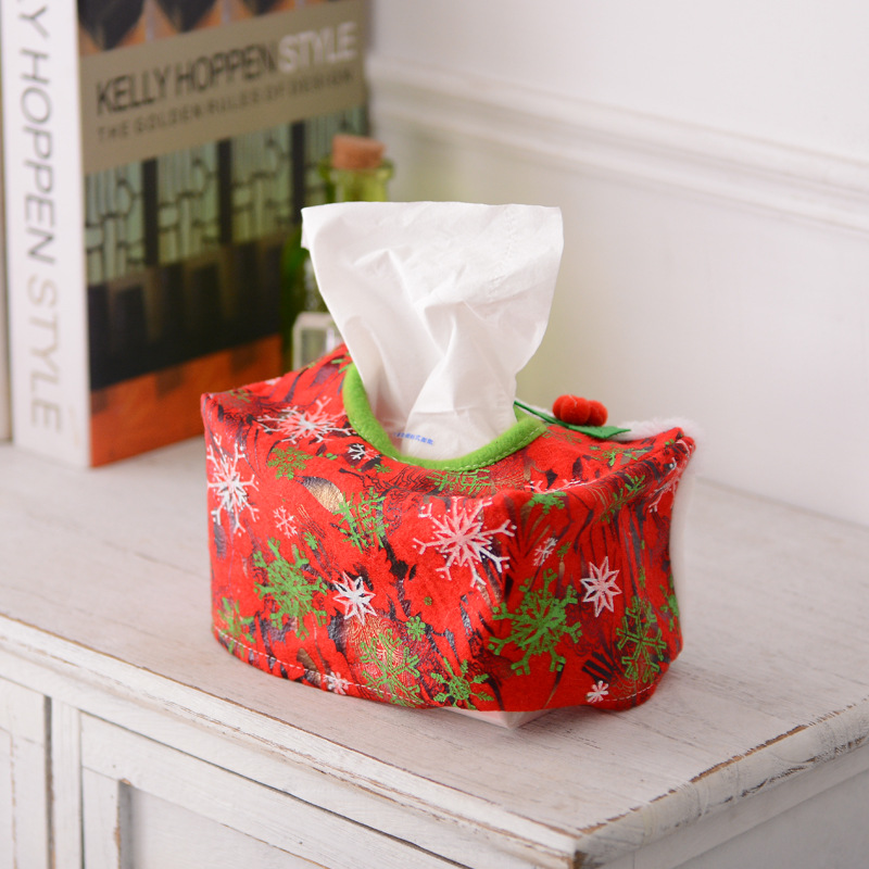 Tissue Box Cover Rectangular Santa/Snowman Tissue Holder Paper Towel Holder Christmas Decorations