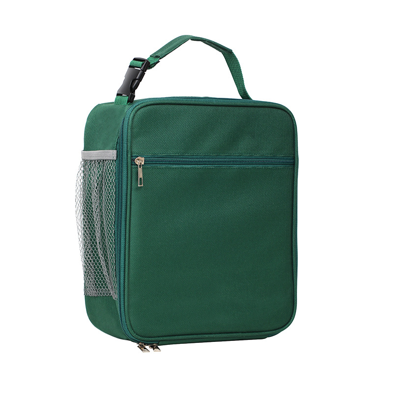 Rectangular Lunch Cooler Bag with Side Mesh Pockets