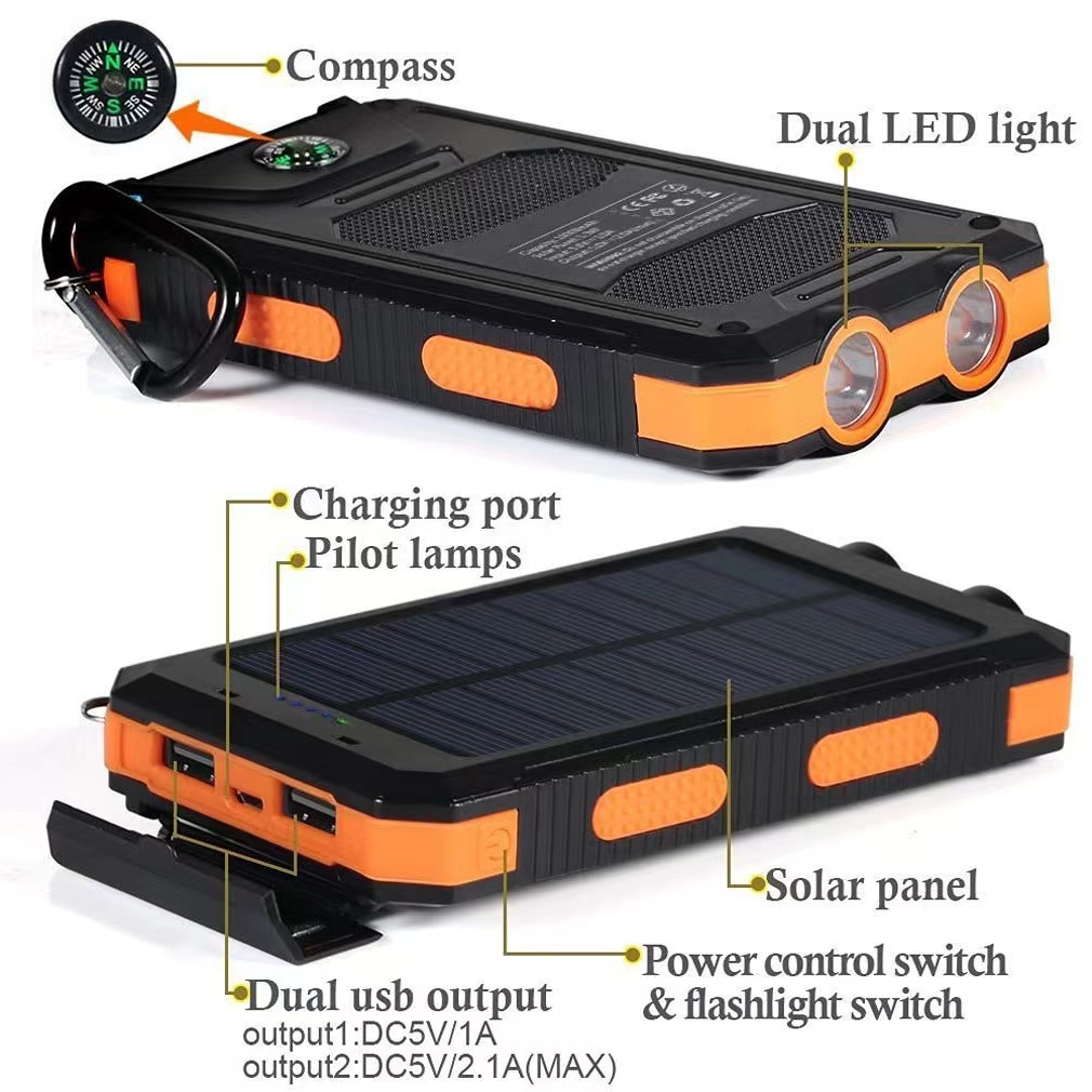 10000mAh Solar Power Bank