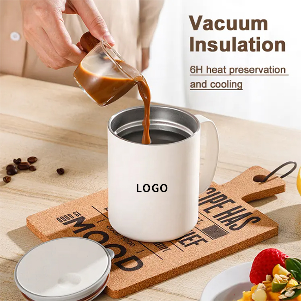 400ml Stainless Steel Coffee Mug with Rotating Lid