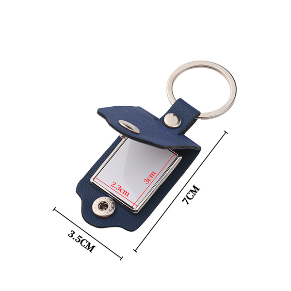 Blanks Leather Digital Photo Metal Key chains Laser Printing Key Rings