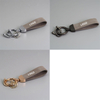Leather Loop Keychain With 3 Keyrings and 1 Screwdriver