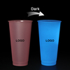 Single-Layer Plastic Straw Color-Changing Night Fluorescent Cup