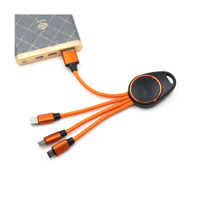 One Drag Three Keychain Charging Cable